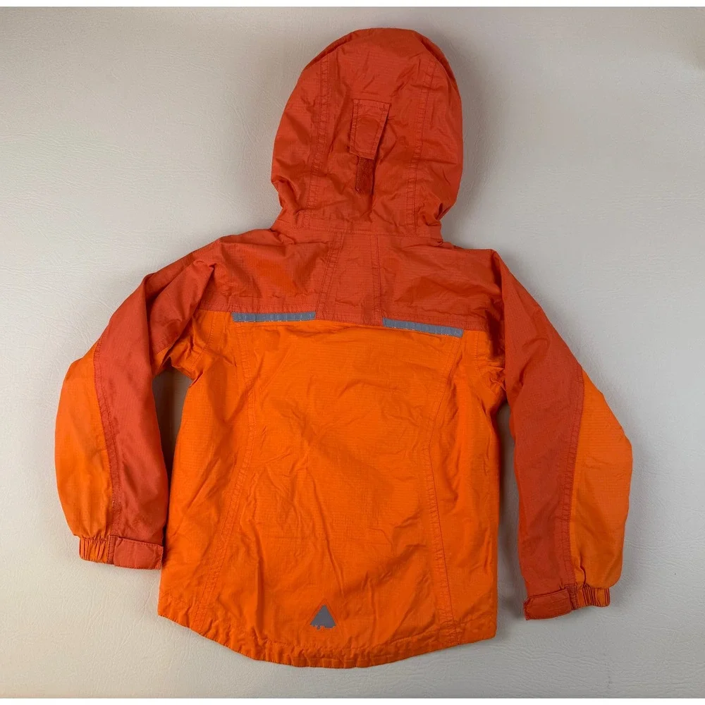 LL Bean Sz 4 Windbreaker Jacket Outdoor Gorpcore Nylon Fleece Lined Reflective